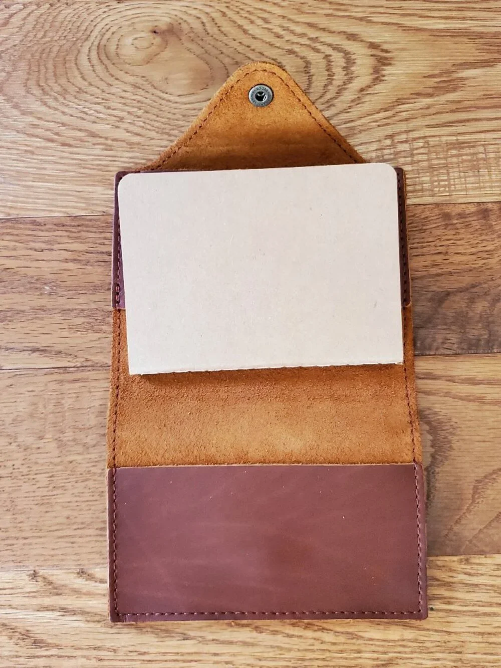 BNNU Portland Leather Goods Small Brown Snap Journal